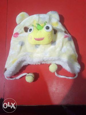White And Yellow Frog Critter Cap
