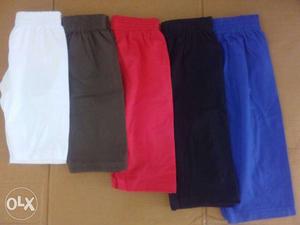 White,brown, Red, Black, And Blue Shorts