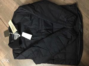 Black Full-zip Bubble Jacket