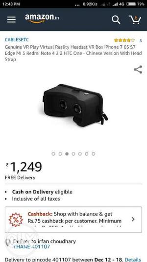 Black Genuine VR Play Reality Headset VR Box Screenshot