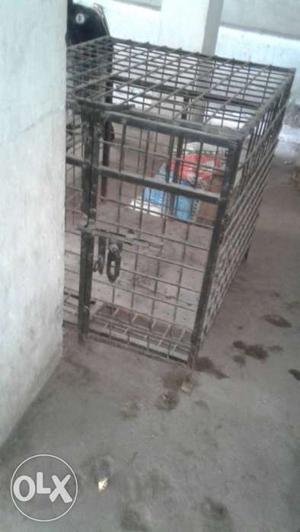 Black Metal Outdoor Pet Cage