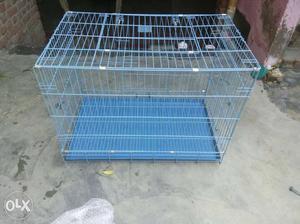 Blue Wire Metal Pet Kennel