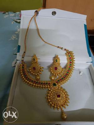 Brand new 1 gm gold jewellery set