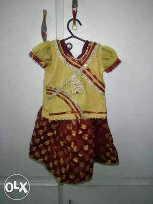 Fancy pavada for 1-2 years girls. just one time