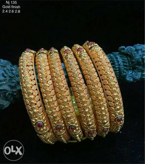 Gold plated bangles 900 days polish guarantee For