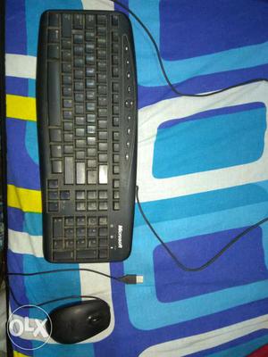 Microsoft keyboard and Dell mouse