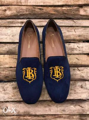 Pair Of Blue Flat Shoes