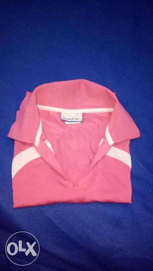 Pink And White Polo Shirt