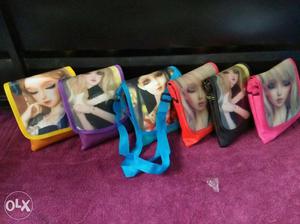 Six Barbie Printed Bags