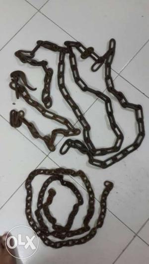 Two chains thick chain 12 feet 700/- small chain