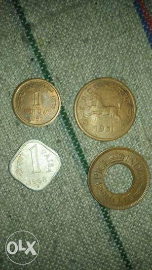 A set of 1paisa coin