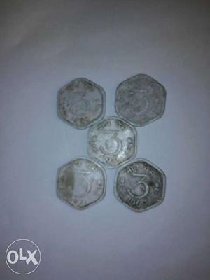 All 3 paisa old coin 
