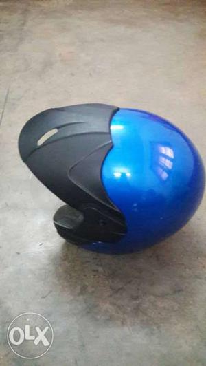 Black And Blue Half-face Helmet