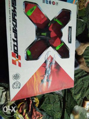 Black And Red Quadcopter Drone With Box