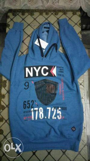 Blue And Black NYC Pullover Hoodie