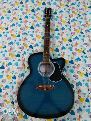 Brand New, Never Used Clapton Acoustic Guitar (Blue Colour).