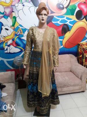 Brown Salwar Kameez Traditional Dress