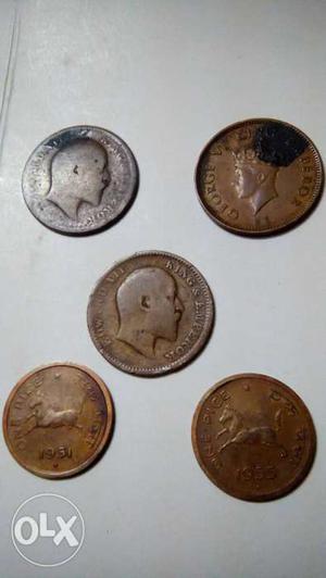 Five Copper And Silver Commemorative Coins