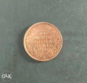 George king emperor copper coin 20th century
