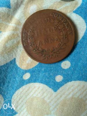 Half Anna coin of 