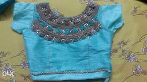 Indo western crop top with lehnga skirt.