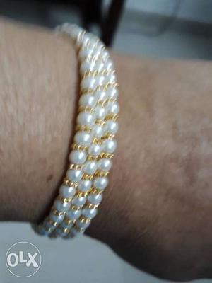 Multistrand artificial beauiful pearl bracelet