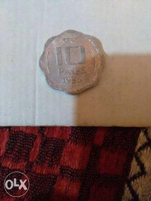 Old currency of India 10 paise 