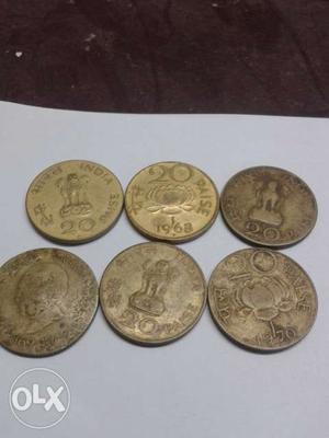 Old twenty paisa coin all for sell.