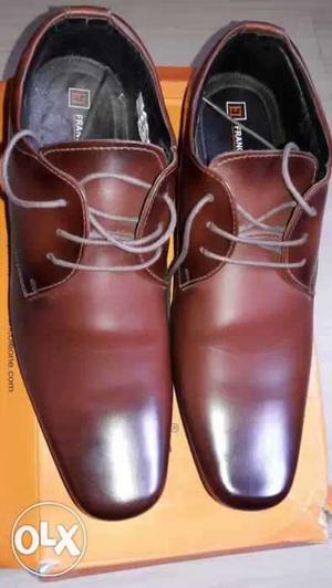 Pair Of Brown Leather formal shoes..price fixed...