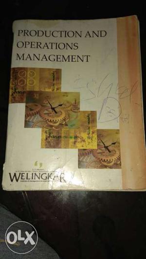Production And Operations Management By Welingkar Book