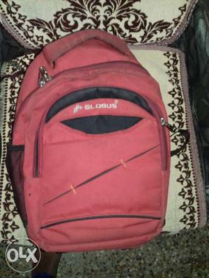 Red And Black Globus Backpack