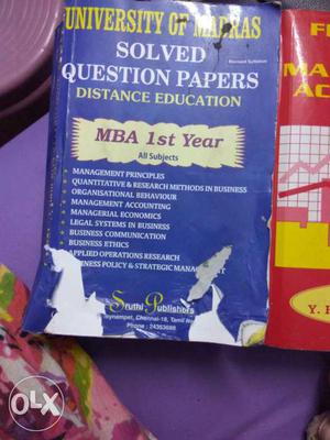 University Of Madras Solved Question Papers Book
