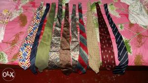 Variety of branded colour neckties