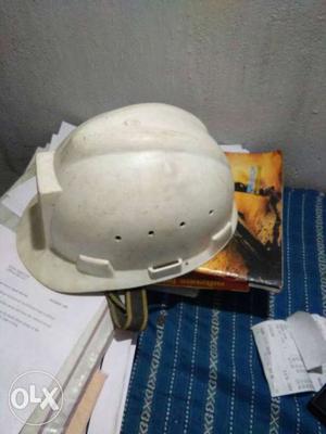 White Work Helmet