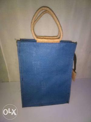 Women's Blue And Brown Tote Bag
