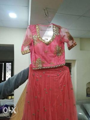 Women's Pink Sari Traditional Dress