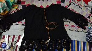 2 stylish black color top...used once