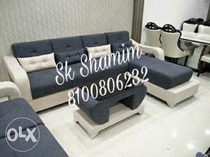 Black Fabric Living Room Set