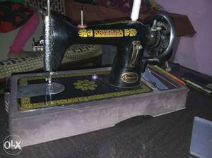 Black Krishna Treadle Sewing Machine