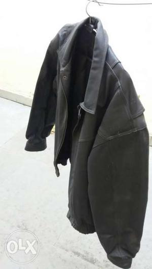 Black Leather Full Zipped Jacket