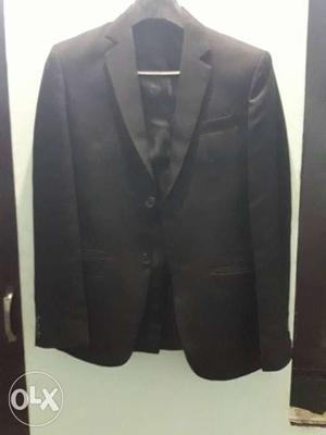 Black Notch Lapel Suit Jacket