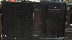 Black Wooden 4-door Cabinet