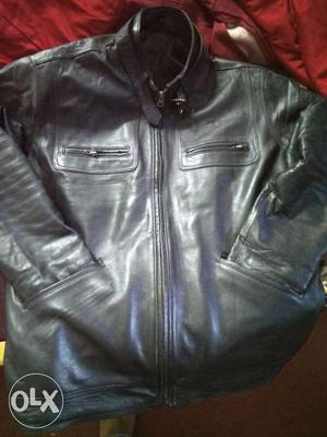 Black colour pure leather jacket XL size anyone