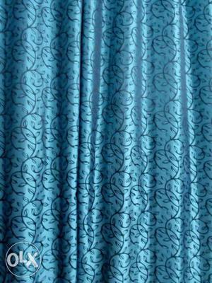 Blue Floral Curtain