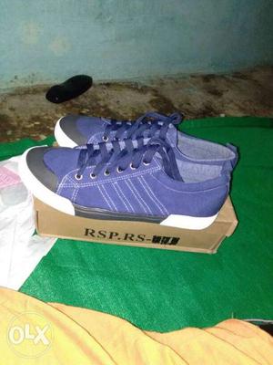 Blue-and-black RSP.RS Low Top Sneakers With Box