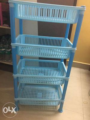 Blue plastic shelf in absolutely good condition