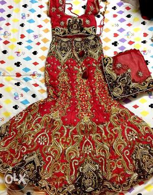 Bridal handwork lehnga choli