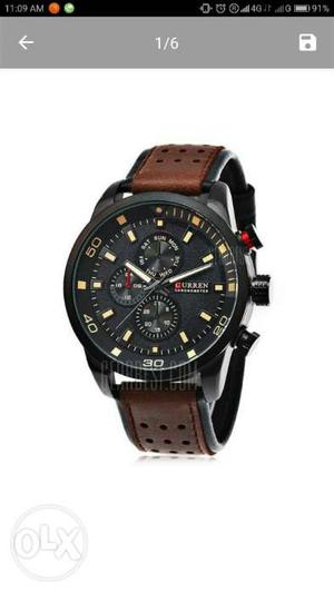 Curren Men's Watch,Brand new imported watch,Leather strap.