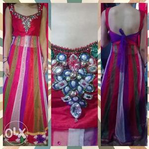 Designer gown (Simple net with PS and poth moti)
