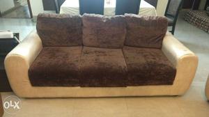 Fabric Dual Tone 5 Seater Sofa Set